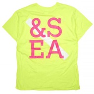 WIND AND SEA x SATURDAYS NYC 特別訂製 logo 印花 T 卹 WDS-CS-58 L萊姆黃色短袖上衣 [二手] [WIND AND SEA x SATURDAYS NYC