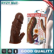 G point Reusable Brown Robust Spike Sex Cock Extender Penis Sleeve for Men Big Particles Dick Dotted Ribbed Enlarge Penis Sleeve with Spike and Bolitas for Men G point Crystal Penis Sleeve Big Head Cock Exnlarger Condoms For Men for Happy Sex