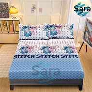 Cute Stitch and Angel 3IN1 BEDSHEET 100% Canadian Cotton Bedsheet Only Full Garterized Durable