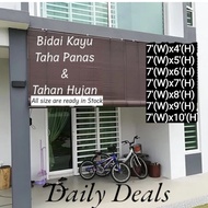 (7 feet width) Bidai Kayu Outdoor Blind Wooden Blinds Woodblind Meranti Wood Curtain Be...