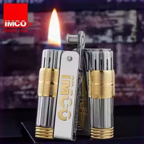 imco Original 6700 Retro Stainless Steel Metal Lighter Austrian Grinding Wheel Lighter Collection