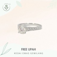 [Kedai Emas Gemilang] 2002108 {YS} 0.71Ct Diamond White Gold Ring (2106544890) (10) (2.48G) [750 Gol