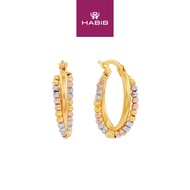 HABIB Oro Italia 916 Yellow, Rose and White Gold Earring GE74560923-TI