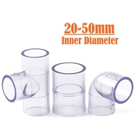 Transparent PVC Pipe Joint Fitting Connector Tee/Elbow/Straight Connector 20-50mm