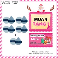 [Buy 4 Get 1 Free] VACOSI blue double-sided cushion puff - Bag of 2 - BP53-02