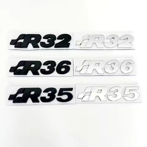 3D Metal R32 R35 R36 Rear Trunk Boot Emblem Badge Sticker For VW SR32 SR35 SR36 Volkswagen Golf MK4 