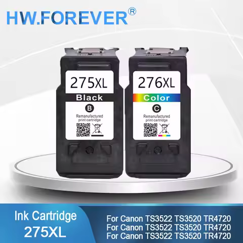 PG275 CL276 275XL 276XL Compatible Ink Cartridge Remanufactured For Canon Pixma TS3522 TS3520 TR4720