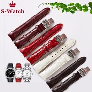 18mm curved leather women's watch strap for Tissot Couturier T watch035210 207 1853