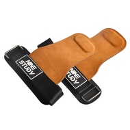 weconstore ถุงมือฟิตเนส STRAPS Leather Grip pads & Strap SKDK หนังกลับ สแต๊ป หนังวัว หนังแท้ รัดข้อม