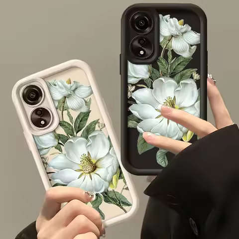 Flower Painted Phone Case For Oppo A58 A78 5G A58x A1x A2x Silicone Anti Drop Soft Cover Funda