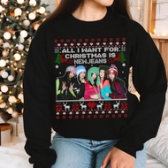 😆😆 Newjeans Ugly Christmas Sweatshirt Bunnies Camp Get Up Album Minji Hanni Danielle Haerin Hyein M-