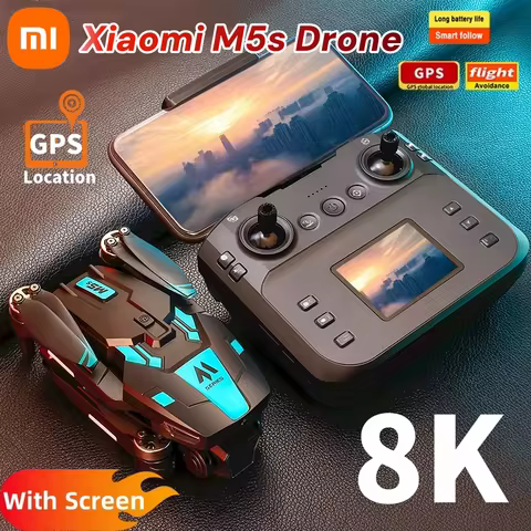 Xiaomi M5s Drone 8k Professional Hd Cam 5g Wifi With Screen Remote Control Quadcopter Optical Flow O