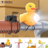 TIMEKEY Kids Bike Little Yellow Duck Horn Front Light with Remote Control Multifunctional Night Ridi