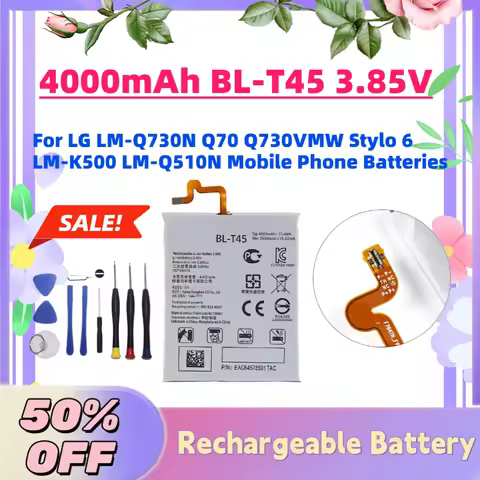 Large Capacity New 4000mAh BL-T45 3.85V Battery for LG LM-Q730N Q70 Q730VMW Stylo 6 LM-K500 LM-Q510N