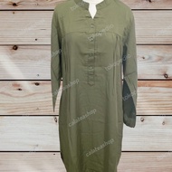 Tunik viscos polos hijau army