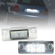 FZ 2Pcs For Audi A3 8L S3 A4 B5 S4 S5 White LED Number License Plate Light Rerplace OEM 8D9943021