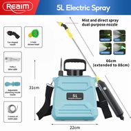 REAIM 5L/8L Electric Sprayer Pam Racun Battery Sprayer Electric Knapsack Sprayer Pump Disinfection S
