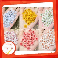 Nail powder flowers attached to nails | Bean flowers (set of 2 flowers/10 flowers)