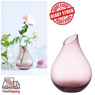 IKEA Unique Pink Clear Glass Vase/Pasu Transparents Pink Ikea/Bekas Bunga Hidup Unim