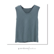 giordano ladies Pointelle Pattern Knitted Tank Top (Size XL)