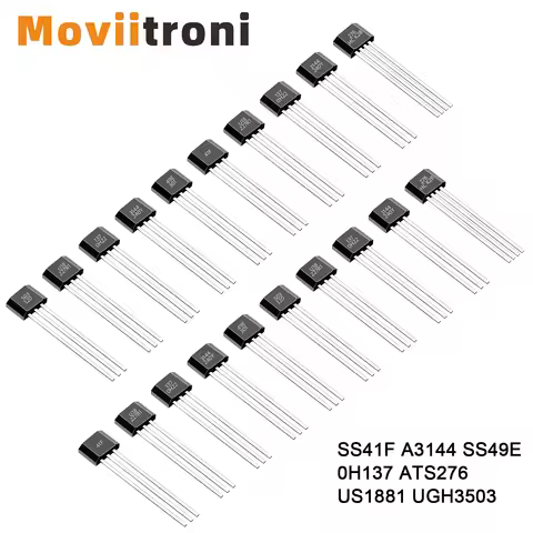 5pcs SS41F A3144 SS49E 0H137 ATS276 US1881 UGH3503 Hall Effect Sensor TO-92 Hall Element Sensor Moto
