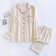 2026 Fashion Plaid Winter 100% Brushed Cotton Pajamas Sets Women Sleepwear Spring Pure Cotton Pyjama