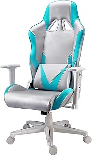 Gaming Chair Massage Office Chair Racing Chair,Headrest and Lumbar Support E-Sports Swivel Chair Ergonomic PU Leather Executive Computer Chair Lumbar Support,Ergonomic Office Chair Desk Chair,Beige