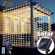 Solar Curtain Light Icicle Light Romantic Christmas Wedding Outdoor Decoration String Light