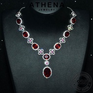 ATHENA JEWELRY For Pendant Original Ruby Necklace Chain Silver Perak Luxury Perempuan Korean Sterling Women 純銀項鏈 Leher 925 Accessories Diamond Rantai S146