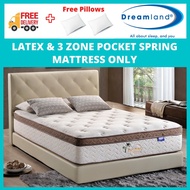 Dreamland Sanctuary 13" (Latex Foam + 3-Zone Pocket Spring) Queen, King Mattress only