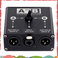 1 in 2 Out XLR Audio Switcher XLR Audio Source Switcher for Microphone Sound Card Mixer 2 Male XLR 1