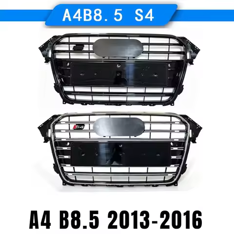 ABS S4 Style Horizontal Slat Front Grille For Audi A4 B8.5 2013-2016 Parrilla Sedan Replacement Mesh