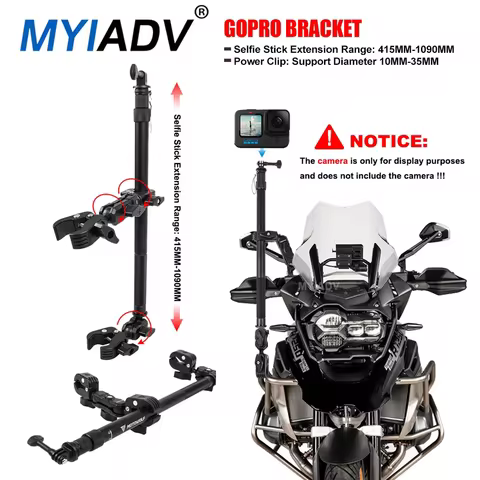 Motorcycle Panoramic Selfie Stick For Motorbikes Motorcorss Travel Stable Scalable Gopro Driving Rec