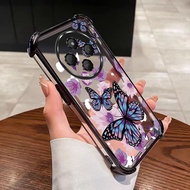 Xiaomi Redmi 14C 13C 5G POCO C75 C65 Full Clear Mobile Case Butterfly Flower Crystal Air Cushion Cov