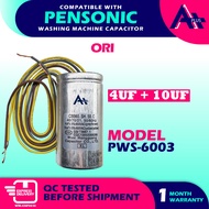 (4UF+10UF) PWS-6003 Compatible With PENSONIC 2IN1 Washing Machine Spin & Wash Capacitor Kapasitor Me