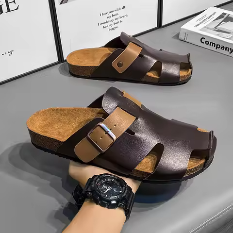 2025 Men's Summer Slippers Breathable Anti-Slip Beach Sandals Quick Dry Outdoor Slides Euro 39-45 Wi