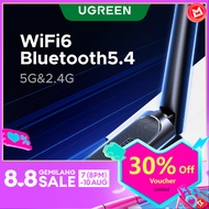 UGREEN AX900 WiFi 6 & Bluetooth 5.4 Dual-Band USB Adapter with External Antenna for Speaker Headset