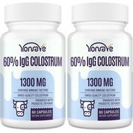 Bovine Colostrum Capsules Supplement 1300mg - Extra High 60% IgG Bovine Colostrum - Gut, Bone, Exerc