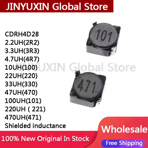 20Pcs CDRH4D28 2.2UH 2R2 3.3UH 3R3 4.7UH 4R7 10UH 100 22UH 220 33UH 330 47UH 470 100UH 101 220UH 221