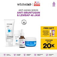 Whitelab 4pcs Anti Aging Series - Facial Cleanser Essence Toner Serum Moisturizer Paket Skincare