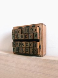英文字母木製印章 wooden alphabet stamps