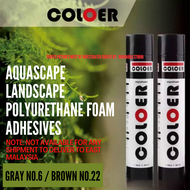 COLOER Aquascape Landscape Polyurethane Foam Adhesives Gray Color / Brown Color 900ML