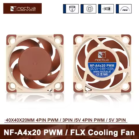 Noctua NF-A4x20 40mm Computer Case Fan 5V/12V PWM/FLX CPU Cooling Fan Silent Intelligent Temperature