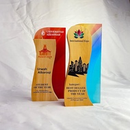 Custom acrylic plaque Award writingDesign