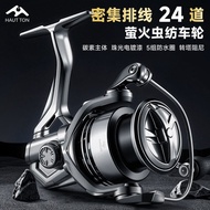 Hauton Firefly II Dense Winding Lure Fishing Reel, Micro Shallow Spool Carbon Fiber Reel AJ77