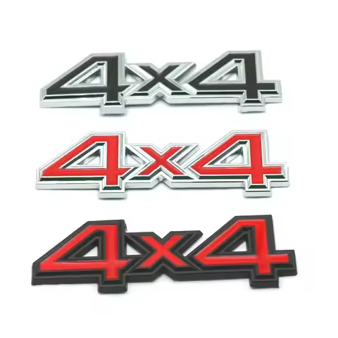 3D Metal Black Red For Car Trunk RC Jeep 4X4 Stickers CJ7 XJ Off Road Crawler Compas Grand Cherokee 