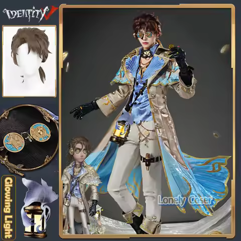 Naib Subedar Mercenary Cabinet of Curiosities Cosplay Costume Wig Game Identity V Uniform Glasses Li