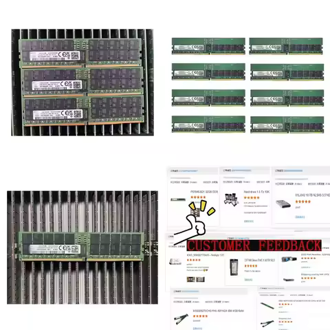 64GB PC4-25600 DDR4-3200MHz ECC Registered 288Pin DIMM Server Memory for IBM Supermicro Fujitsu HPE 
