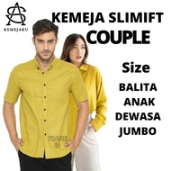 KEMEJA Linen shirt men's linen shirt women's linen shirt plain shirt lime color