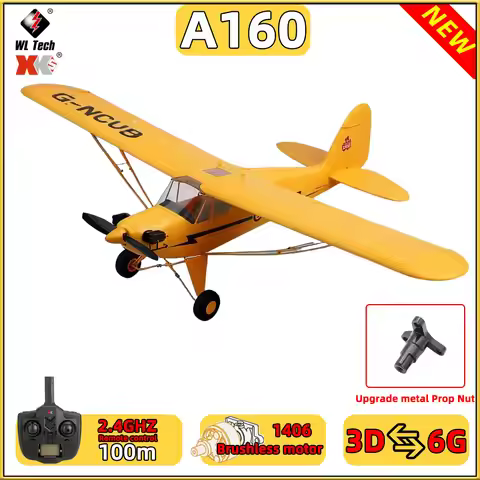 WLtoys A160-J3 RC Airplane 5CH Remote Control Plane 3D/6G Upgrade Metal Parts 1406 Brushless Motor O